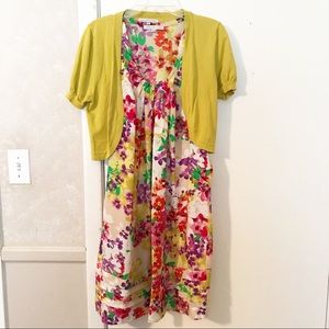 Women’s Floral Dress with Shrug size 8